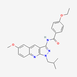 molecular formula C24H26N4O3 B7710747 4-ethoxy-N-(1-isobutyl-6-methoxy-1H-pyrazolo[3,4-b]quinolin-3-yl)benzamide 