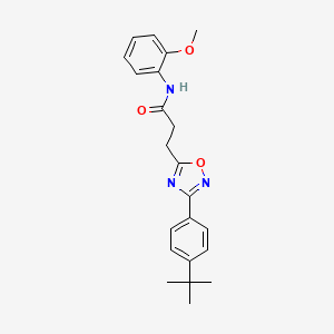 3-(3-(4-(tert-butyl)phenyl)-1,2,4-oxadiazol-5-yl)-N-(2-methoxyphenyl)propanamide