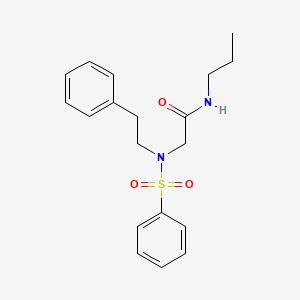 N-(4-chlorophenyl)-2-[N-(2-phenylethyl)benzenesulfonamido]acetamide