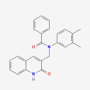 N-(3,4-dimethylphenyl)-N-((2-hydroxyquinolin-3-yl)methyl)benzamide