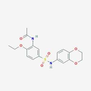 N-(5-(N-(2,3-dihydrobenzo[b][1,4]dioxin-6-yl)sulfamoyl)-2-ethoxyphenyl)acetamide