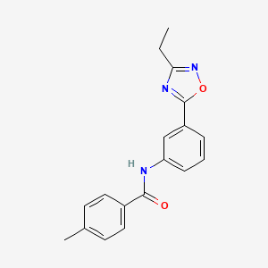 N-(3-(3-ethyl-1,2,4-oxadiazol-5-yl)phenyl)-4-methylbenzamide
