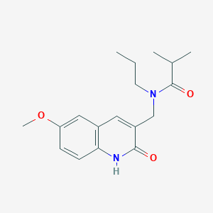 N-((2-hydroxy-6-methoxyquinolin-3-yl)methyl)-N-propylisobutyramide