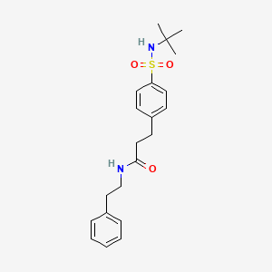 3-(4-(N-(tert-butyl)sulfamoyl)phenyl)-N-phenethylpropanamide