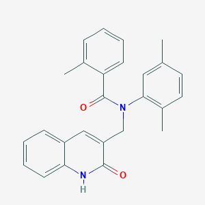 molecular formula C26H24N2O2 B7710898 N-(2,5-dimethylphenyl)-N-((2-hydroxyquinolin-3-yl)methyl)-2-methylbenzamide 
