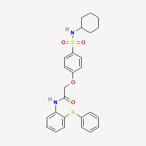 molecular formula C26H28N2O4S2 B7710905 2-[4-(cyclohexylsulfamoyl)phenoxy]-N-(2,6-diethylphenyl)acetamide 