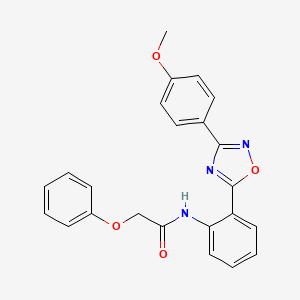 molecular formula C23H19N3O4 B7710925 N-(2-(3-(4-methoxyphenyl)-1,2,4-oxadiazol-5-yl)phenyl)-2-phenoxyacetamide 