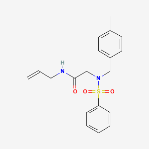 N-benzyl-2-{N-[(4-methylphenyl)methyl]benzenesulfonamido}acetamide
