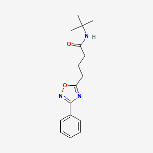 molecular formula C16H21N3O2 B7710936 N-(tert-butyl)-4-(3-phenyl-1,2,4-oxadiazol-5-yl)butanamide 