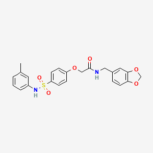 molecular formula C23H22N2O6S B7710950 4-[2-(azepan-1-yl)-2-oxoethoxy]-N-(3-methylphenyl)benzene-1-sulfonamide 