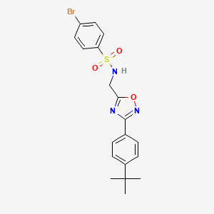 molecular formula C19H20BrN3O3S B7710962 4-bromo-N-((3-(4-(tert-butyl)phenyl)-1,2,4-oxadiazol-5-yl)methyl)benzenesulfonamide 
