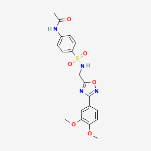 molecular formula C19H20N4O6S B7710969 N-(4-(N-((3-(3,4-dimethoxyphenyl)-1,2,4-oxadiazol-5-yl)methyl)sulfamoyl)phenyl)acetamide 