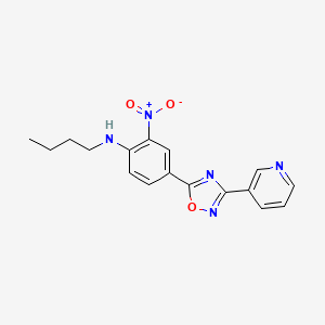 molecular formula C17H17N5O3 B7710972 N-butyl-2-nitro-4-(3-(pyridin-3-yl)-1,2,4-oxadiazol-5-yl)aniline 