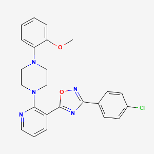 molecular formula C24H22ClN5O2 B7711015 3-(4-chlorophenyl)-5-(2-(4-(2-methoxyphenyl)piperazin-1-yl)pyridin-3-yl)-1,2,4-oxadiazole 