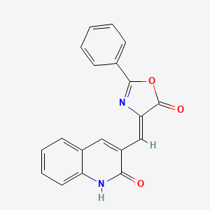 molecular formula C19H12N2O3 B7711079 (Z)-4-((2-hydroxyquinolin-3-yl)methylene)-2-phenyloxazol-5(4H)-one 