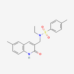molecular formula C20H22N2O3S B7711155 N-ethyl-N-((2-hydroxy-6-methylquinolin-3-yl)methyl)-4-methylbenzenesulfonamide 