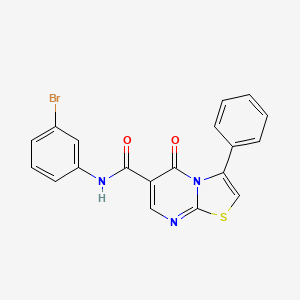 molecular formula C19H12BrN3O2S B7711188 5-oxo-3-phenyl-N-[3-(trifluoromethyl)phenyl]-5H-[1,3]thiazolo[3,2-a]pyrimidine-6-carboxamide 