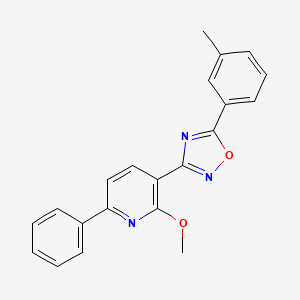 molecular formula C21H17N3O2 B7711208 3-(2-methoxy-6-phenylpyridin-3-yl)-5-(m-tolyl)-1,2,4-oxadiazole 