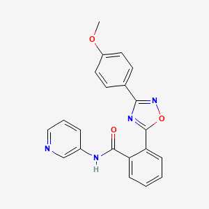 molecular formula C21H16N4O3 B7711219 2-(3-(4-methoxyphenyl)-1,2,4-oxadiazol-5-yl)-N-(pyridin-3-yl)benzamide 
