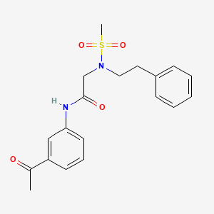 molecular formula C19H22N2O4S B7711237 N-[2-(3,4-dimethoxyphenyl)ethyl]-2-[N-(2-phenylethyl)methanesulfonamido]acetamide 