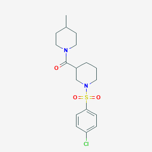 molecular formula C18H25ClN2O3S B7711240 4-[1-(4-chlorobenzenesulfonyl)piperidine-3-carbonyl]morpholine 