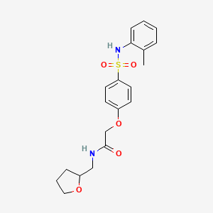 molecular formula C20H24N2O5S B7711247 N-((tetrahydrofuran-2-yl)methyl)-2-(4-(N-(o-tolyl)sulfamoyl)phenoxy)acetamide 