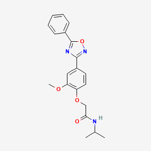 molecular formula C20H21N3O4 B7711320 N-isopropyl-2-(2-methoxy-4-(5-phenyl-1,2,4-oxadiazol-3-yl)phenoxy)acetamide 