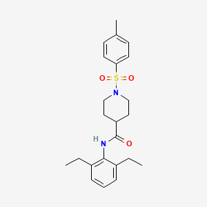molecular formula C23H30N2O3S B7711324 N-(2,6-diethylphenyl)-1-tosylpiperidine-4-carboxamide 