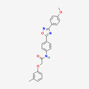 molecular formula C24H21N3O4 B7711328 N-(4-(3-(4-methoxyphenyl)-1,2,4-oxadiazol-5-yl)phenyl)-2-(m-tolyloxy)acetamide 