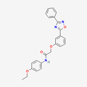 molecular formula C24H21N3O4 B7711338 N-(4-ethoxyphenyl)-2-(3-(3-phenyl-1,2,4-oxadiazol-5-yl)phenoxy)acetamide 