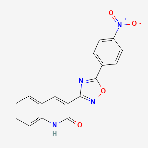 molecular formula C17H10N4O4 B7711343 3-(5-(4-nitrophenyl)-1,2,4-oxadiazol-3-yl)quinolin-2-ol 