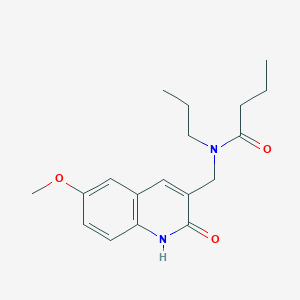 molecular formula C18H24N2O3 B7711356 N-((2-hydroxy-6-methoxyquinolin-3-yl)methyl)-N-propylbutyramide 