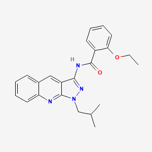 molecular formula C23H24N4O2 B7711383 2-ethoxy-N-(1-isobutyl-1H-pyrazolo[3,4-b]quinolin-3-yl)benzamide 