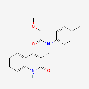 molecular formula C20H20N2O3 B7711398 N-((2-hydroxyquinolin-3-yl)methyl)-2-methoxy-N-(p-tolyl)acetamide 