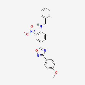 N-benzyl-4-(3-(4-methoxyphenyl)-1,2,4-oxadiazol-5-yl)-2-nitroaniline