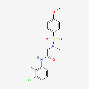 molecular formula C17H19ClN2O4S B7711450 N-(3-acetylphenyl)-2-(N-methyl4-methoxybenzenesulfonamido)acetamide 