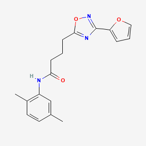 molecular formula C18H19N3O3 B7711473 N-(2,5-dimethylphenyl)-4-(3-(furan-2-yl)-1,2,4-oxadiazol-5-yl)butanamide 