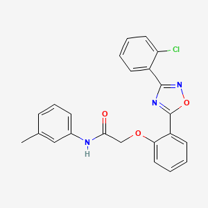 molecular formula C23H18ClN3O3 B7711493 2-(2-(3-(2-chlorophenyl)-1,2,4-oxadiazol-5-yl)phenoxy)-N-(m-tolyl)acetamide 