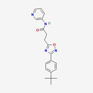 molecular formula C20H22N4O2 B7711503 3-(3-(4-(tert-butyl)phenyl)-1,2,4-oxadiazol-5-yl)-N-(pyridin-3-yl)propanamide CAS No. 850244-44-9