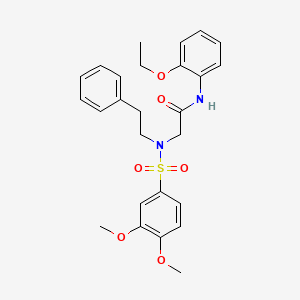 molecular formula C26H30N2O6S B7711521 2-(3,4-dimethoxy-N-phenethylphenylsulfonamido)-N-(2-ethoxyphenyl)acetamide 