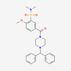 molecular formula C27H31N3O4S B7711556 3-(dimethylsulfamoyl)-4-methoxy-N-(3-methoxyphenyl)benzamide 