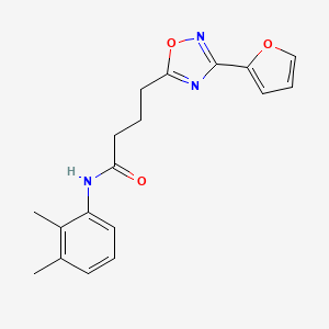 molecular formula C18H19N3O3 B7711570 N-(2,3-dimethylphenyl)-4-(3-(furan-2-yl)-1,2,4-oxadiazol-5-yl)butanamide 