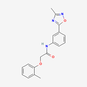 molecular formula C18H17N3O3 B7711580 N-(3-(3-methyl-1,2,4-oxadiazol-5-yl)phenyl)-2-(o-tolyloxy)acetamide 