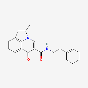 molecular formula C21H24N2O2 B7711610 N-(2-(cyclohex-1-en-1-yl)ethyl)-2-methyl-6-oxo-2,6-dihydro-1H-pyrrolo[3,2,1-ij]quinoline-5-carboxamide 