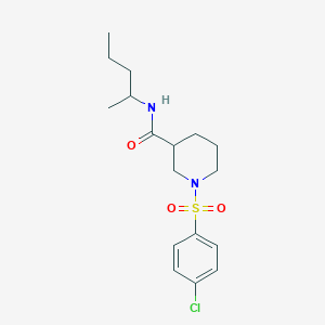 molecular formula C17H25ClN2O3S B7711660 1-(4-chlorobenzenesulfonyl)-N-(4-sulfamoylphenyl)piperidine-3-carboxamide 