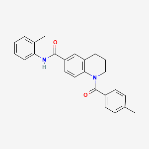 N-[2-(cyclohex-1-en-1-yl)ethyl]-1-(4-methylbenzoyl)-1,2,3,4-tetrahydroquinoline-6-carboxamide