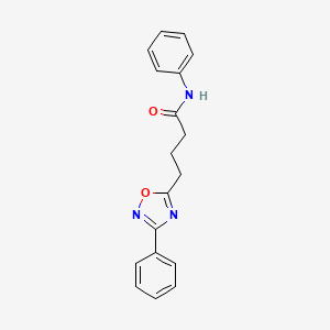 molecular formula C18H17N3O2 B7711738 N-phenyl-4-(3-phenyl-1,2,4-oxadiazol-5-yl)butanamide 