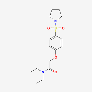 molecular formula C16H24N2O4S B7711750 N,N-diethyl-2-(4-(pyrrolidin-1-ylsulfonyl)phenoxy)acetamide 
