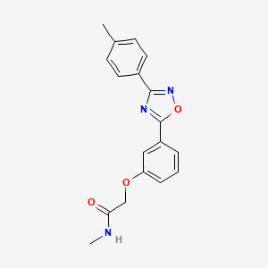 molecular formula C18H17N3O3 B7711771 N-methyl-2-(3-(3-(p-tolyl)-1,2,4-oxadiazol-5-yl)phenoxy)acetamide 