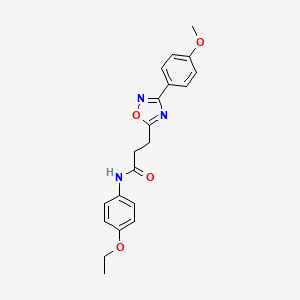 molecular formula C20H21N3O4 B7711793 N-(4-ethoxyphenyl)-3-(3-(4-methoxyphenyl)-1,2,4-oxadiazol-5-yl)propanamide 